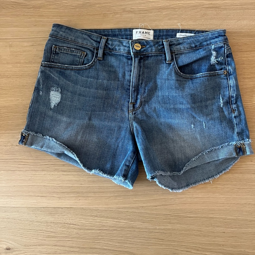 Frame Le Grand Garçon Denim Short 28